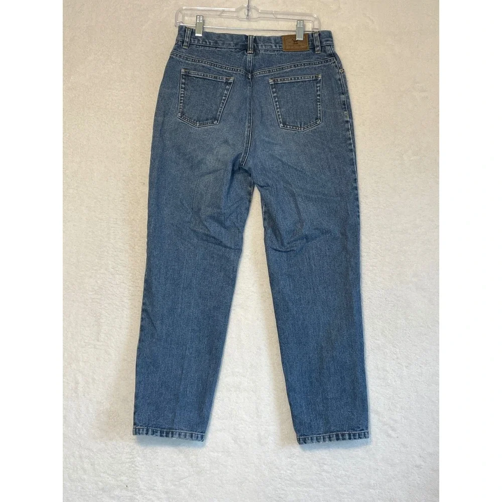 VTG Lauren Ralph Lauren High Rise Mom Jeans Medium Wash Tapered Leg Petite 10P